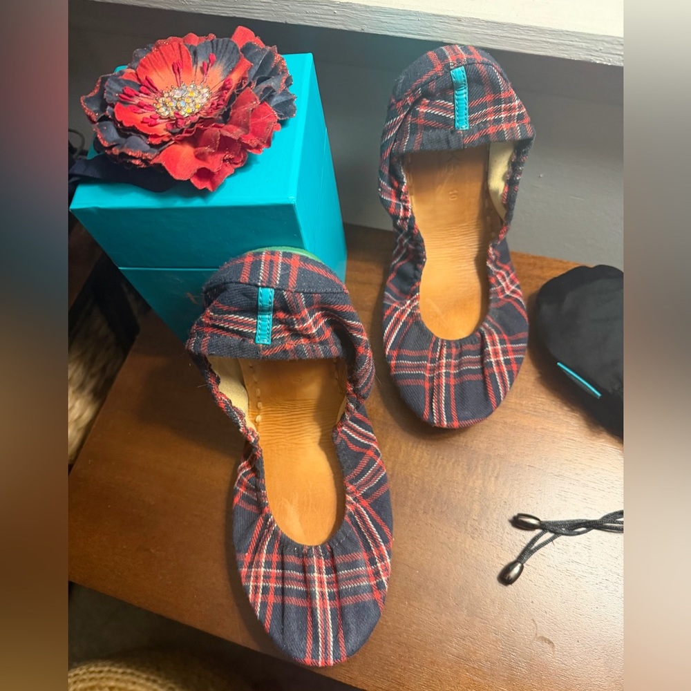 Tieks Heritage Plaid Women’s Ballet Flats size 10